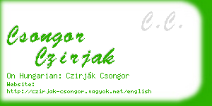 csongor czirjak business card