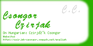 csongor czirjak business card